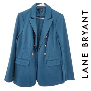 LANE BRYANT Bryant Ponte Blazer in TEAL  NWOT size 12